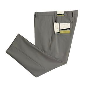Perry Ellis Portfolio Pants Men's 36x29 Modern Fit Dress Pant Chiseled Stone NEW